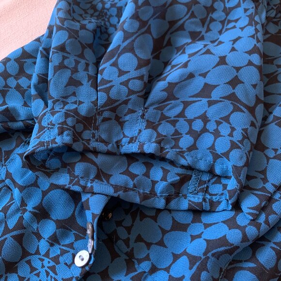 Fletcher Sheer Short Statement Sleeve Blouse Bow Tie Neck Whimsigoth Dark Fairy - Picture 7 of 9